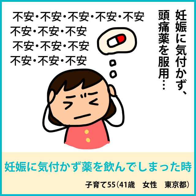 妊娠に気付かず薬を飲んでしまった時1
